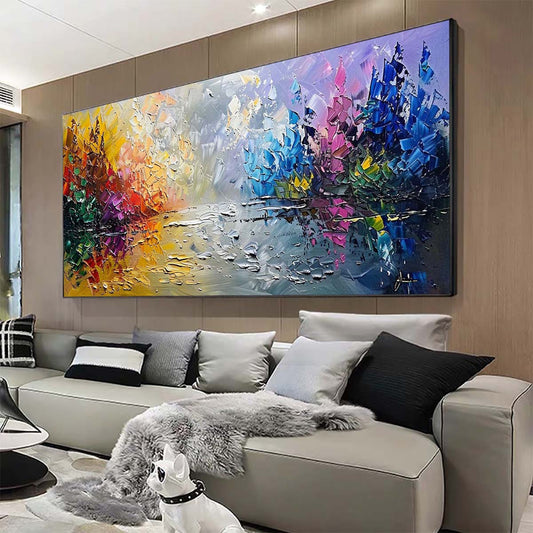 Original creation Landscape Hand painted Oil Painting Canvas Wall Art For Home Living Room Unframed/Rolled #021