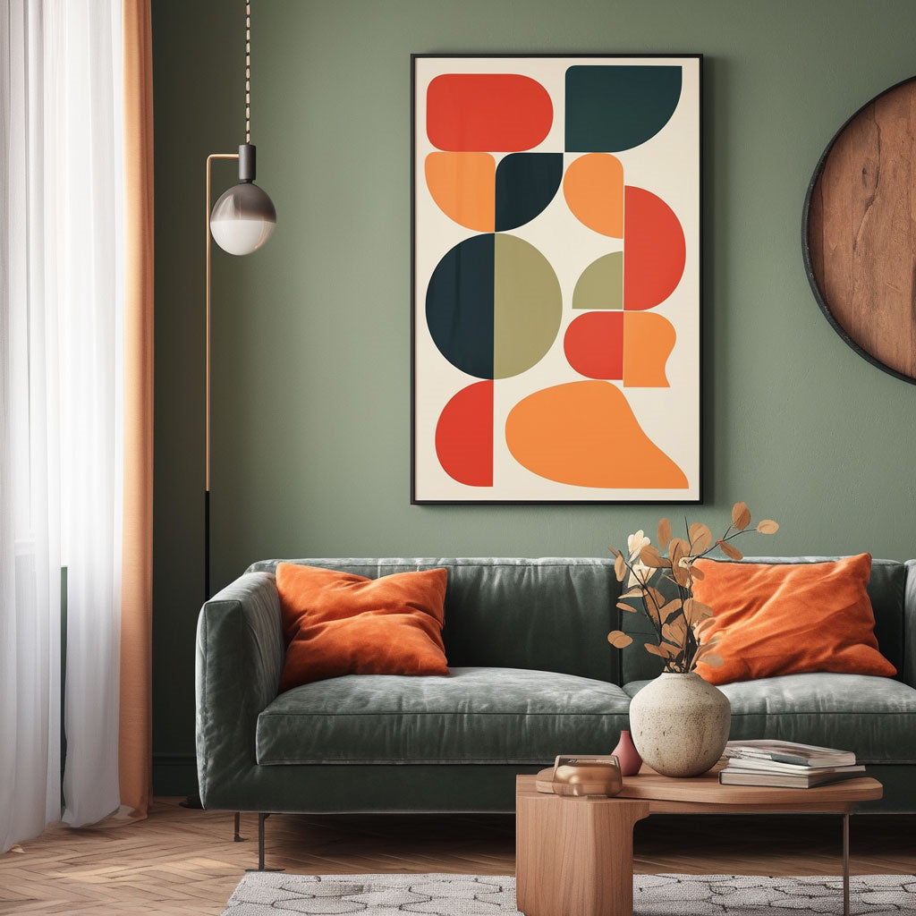 Handpainted Abstract Wall Art Painting Decorative Painting Aisle Corridor Mural Mooring Hanging Painting black orange red 31inx47in,No Frame