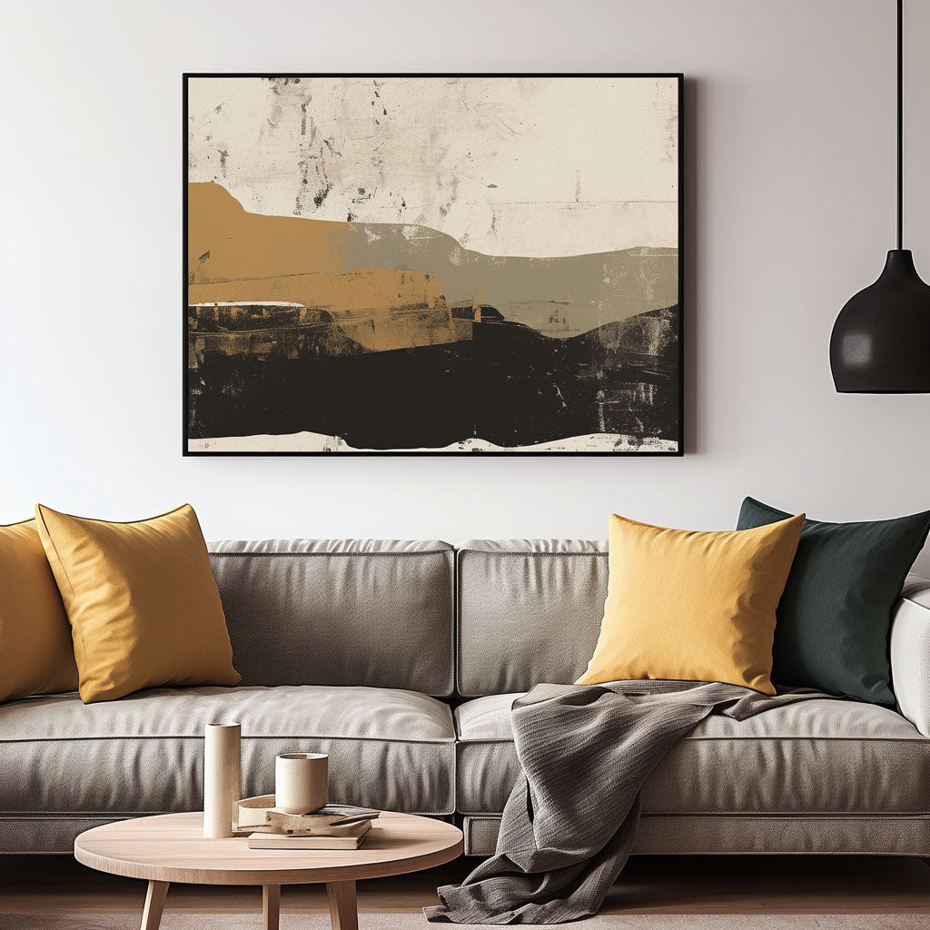 Handpainted Abstract Wall Art Painting Decorative Painting Aisle Corridor Mural Mooring Hanging Painting pink black grey 31inx47in,No Frame