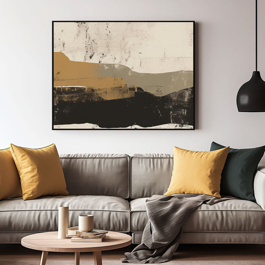 Handpainted Abstract Wall Art Painting Decorative Painting Aisle Corridor Mural Mooring Hanging Painting pink black grey 31inx47in,No Frame