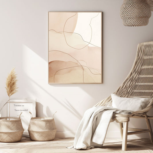 Handpainted Abstract Wall Art Painting Decorative Painting Aisle Corridor Mural Mooring Hanging Painting white 31inx47in,No Frame