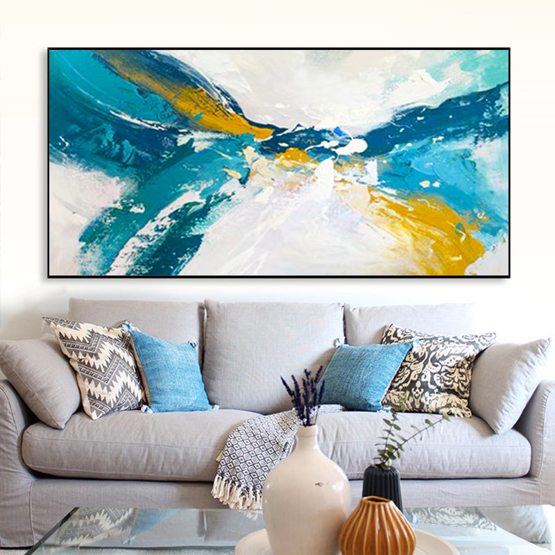 Abstract Hand painted Oil Painting Landscape Decoration Painting Living Room Bedroom Wall Hanging Painting Large Canvas,27inx54in,No Frame
