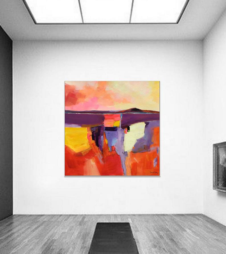 Minimalist Abstract Oil Painting Dorm Decor Canvas Art Graffiti Wall Decor Large Canvas Art Abstract Painting Abstract Painting31in,No Frame