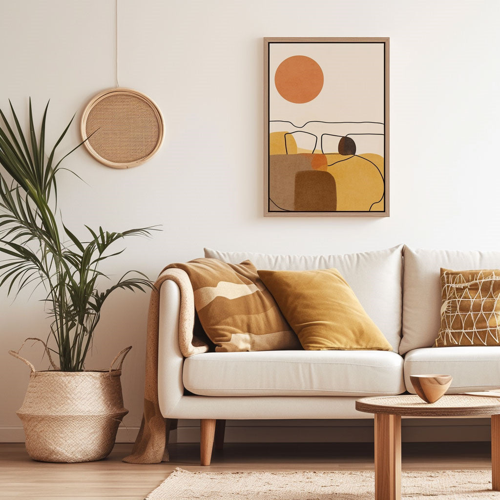 Handpainted Abstract Wall Art Painting Decorative Painting Aisle Corridor Mural Mooring Hanging Paintingorangeyellow1inx47in,No Frame