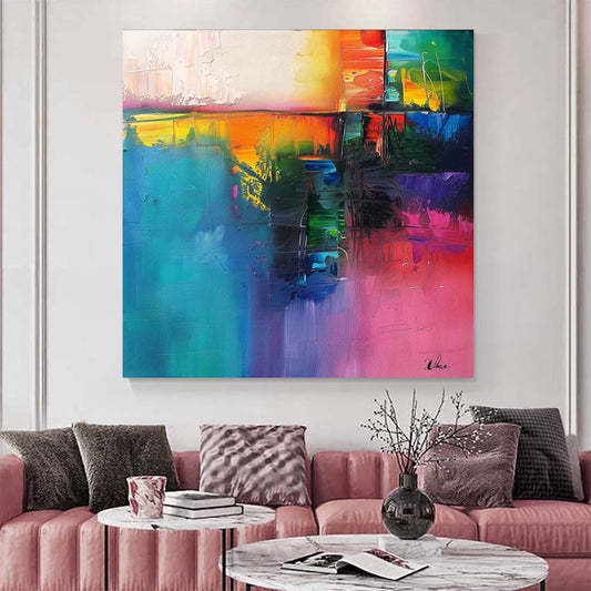 Original creation Abstract Hand painted Oil Painting Canvas Wall Art For Home Living Room Unframed/Rolled #008