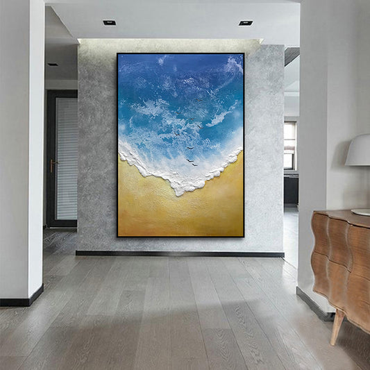 Abstract 3D Thick Art Handmade Oil Painting Canvas Gold Paintings Wall Pictures Art Wall Artwork For Living Room Bedroom,31inx47in,No Frame