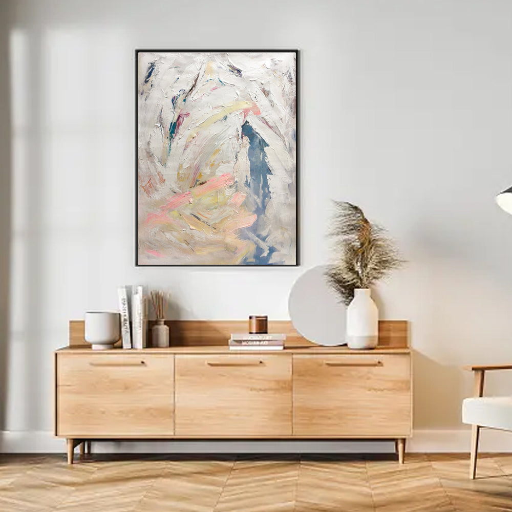 Hand Painted Abstract Oil Painting On Canvas In Living Room Modern Wall Art Decoration,31inx47in,No Frame
