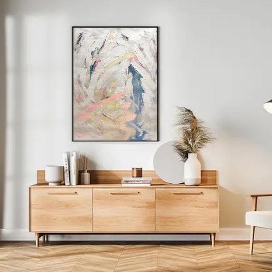 Hand Painted Abstract Oil Painting On Canvas In Living Room Modern Wall Art Decoration,31inx47in,No Frame
