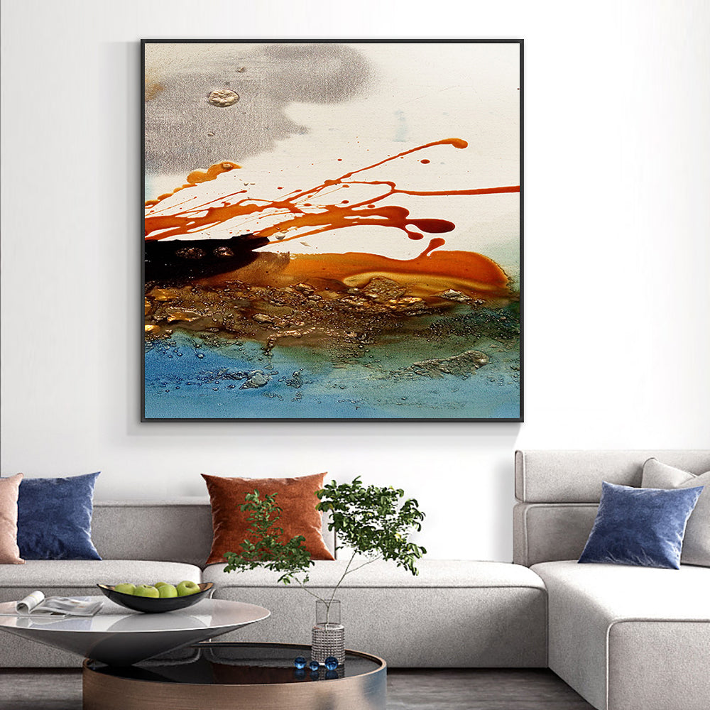 Handpainted Abstract Oil Painting On Canvas Without Frame Modern Decorative Wall Art Canvas Painting,31inx31in,No Frame
