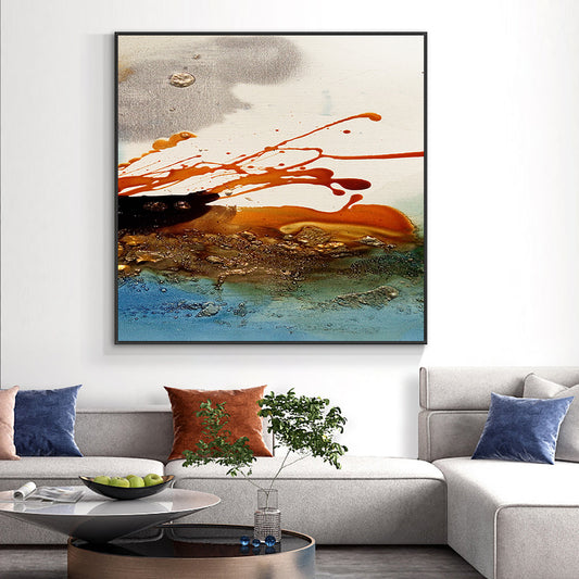 Handpainted Abstract Oil Painting On Canvas Without Frame Modern Decorative Wall Art Canvas Painting,31inx31in,No Frame