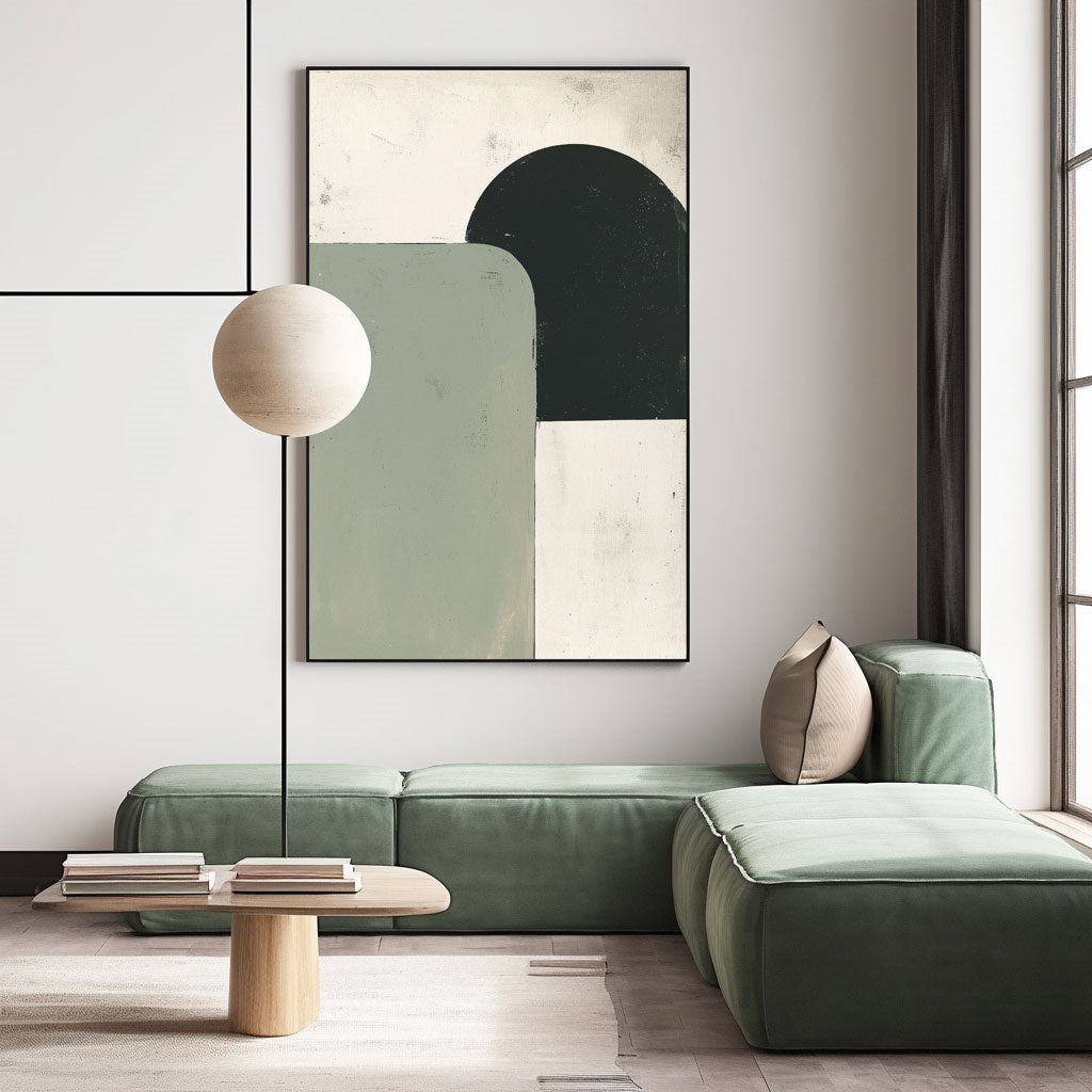 Minimalism Abstract Handmade Oil Painting Modern Home Living Room Decoration Painting,27inx54in,No Frame