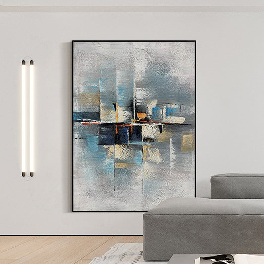 Simple Gray Design Abstract Oil Painting Wall Art Home Decoration Picture Paintings Unframed Cheap Paintings Artwork,31inx47in,No Frame