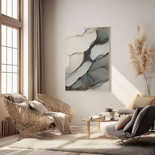 Handpainted Abstract Wall Art Painting Decorative Painting Aisle Corridor Mural Mooring Hanging Painting black white 31inx47in,No Frame