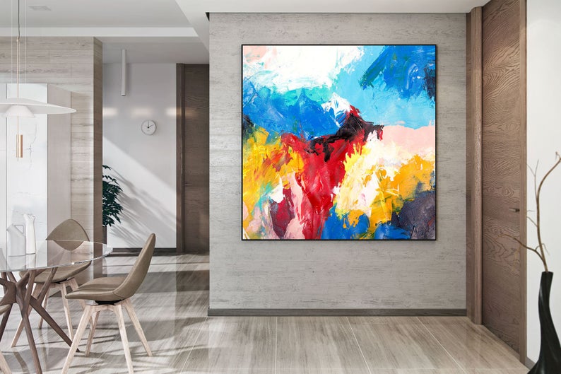 AbstractPaintingWallAreMasterBedroomArtLivingRoomTexturedAcrylicPaintingEntrywayAboveSofaPaintings   31in,No Frame