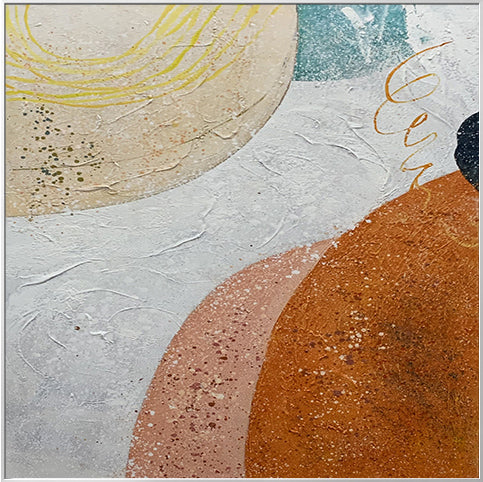 Handmade Texture Acrylic Canvas Craft Art Abstract Oil Paintings Latest Design Wall Hangings Picture Living Room,31inx31in,No Frame