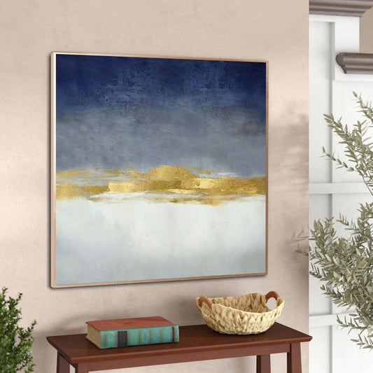 Abstract Painting Canvas Blue Painting Office Painting Extra Large Canvas Art Contemporary Art Living Room Art Modern Painting31in,No Frame
