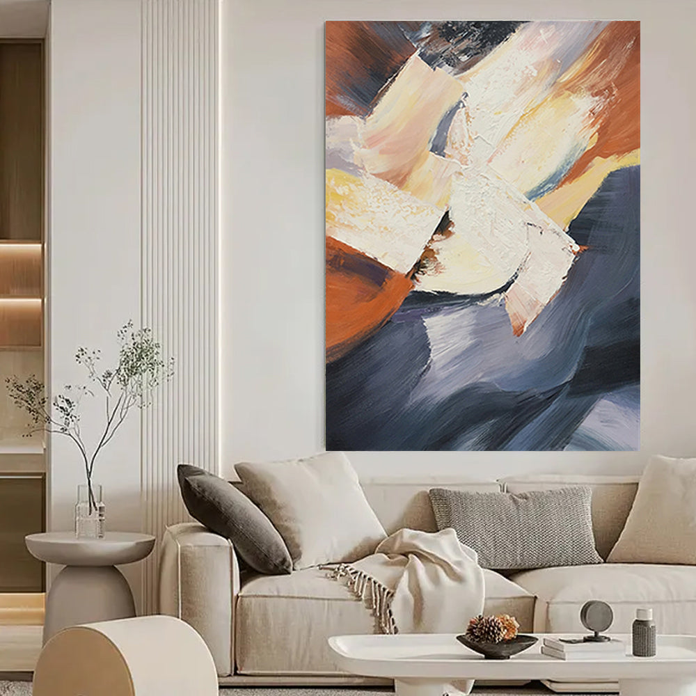 Canvas Hot Sale Artwork  Handmade Abstract Hand Painted Oil Painting Wall Art,31inx47in,No Frame