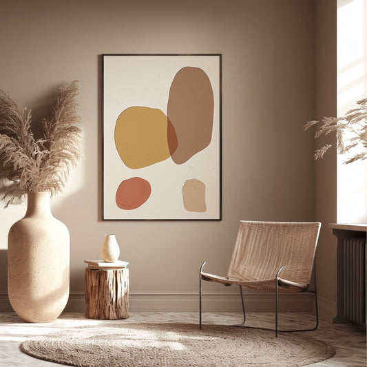 Handpainted Abstract Wall Art Painting Decorative Painting Aisle Corridor Mural Mooring Hanging Painting brown 31inx47in,No Frame