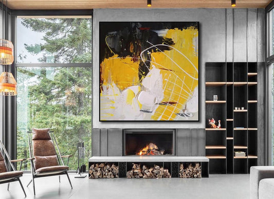 ModernAbstractPaintingLargeCanvasWallArtLargeAcrylicPaintingTexturedWallArtCanvasMinimalistWall   31in,No Frame