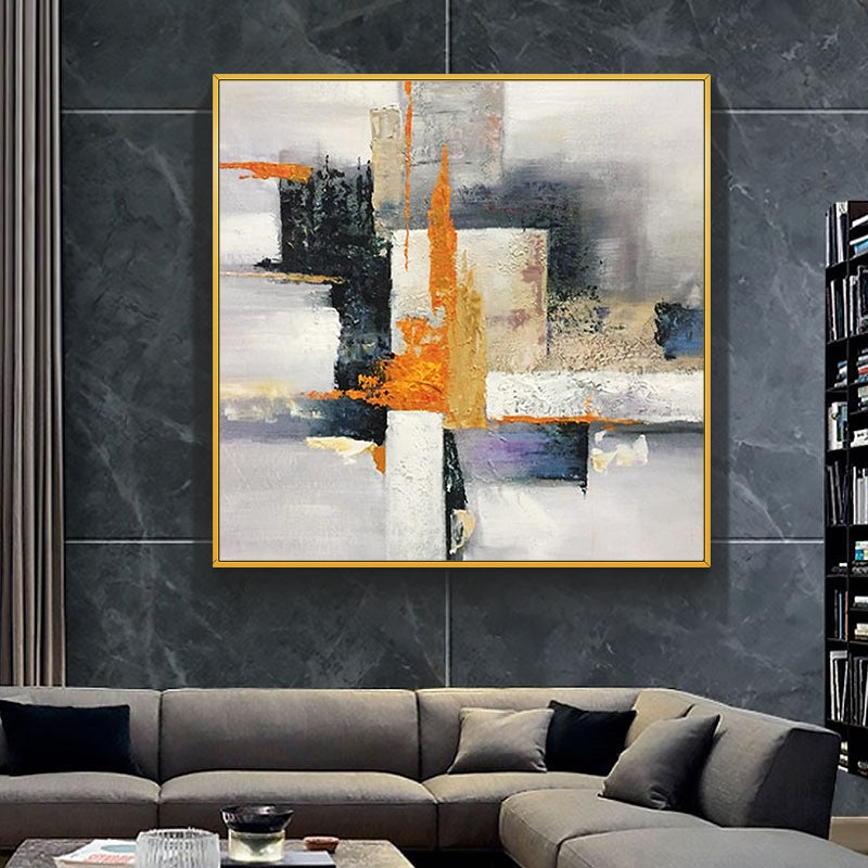 ScandinavianModernhandpaintedOilPaintingsAbstractColorArtRestaurantEntranceLivingRoomSofaBackdropDecorative   31in,No Frame