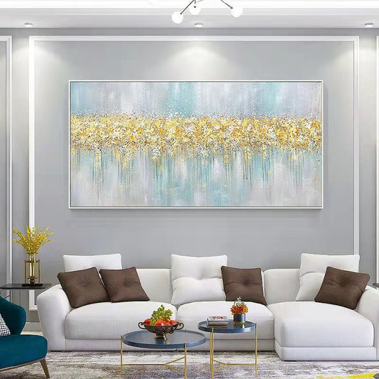 Large Abstract Painting Canvas Art Decorative Painting Hand painted Oil Painting Living Room Bedroom Gold Foil