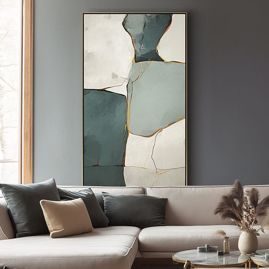 Handpainted Abstract Wall Art Painting Decorative Painting Aisle Corridor Mural Mooring Hanging Paintingblue1inx47in,No Frame