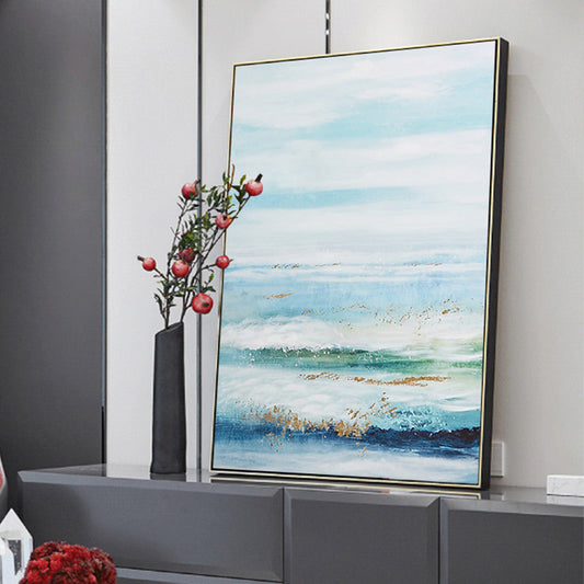 Nordic hand-painted Oil Painting Decorative Home Porch Light Luxury Modern Restaurant Mural Custom Sharply Aisle Hotels27inx54in,No Frame