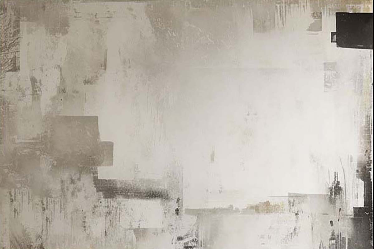 Handpainted Abstract Wall Art Painting Decorative Painting Aisle Corridor Mural Mooring Hanging Painting white black 31inx47in,No Frame