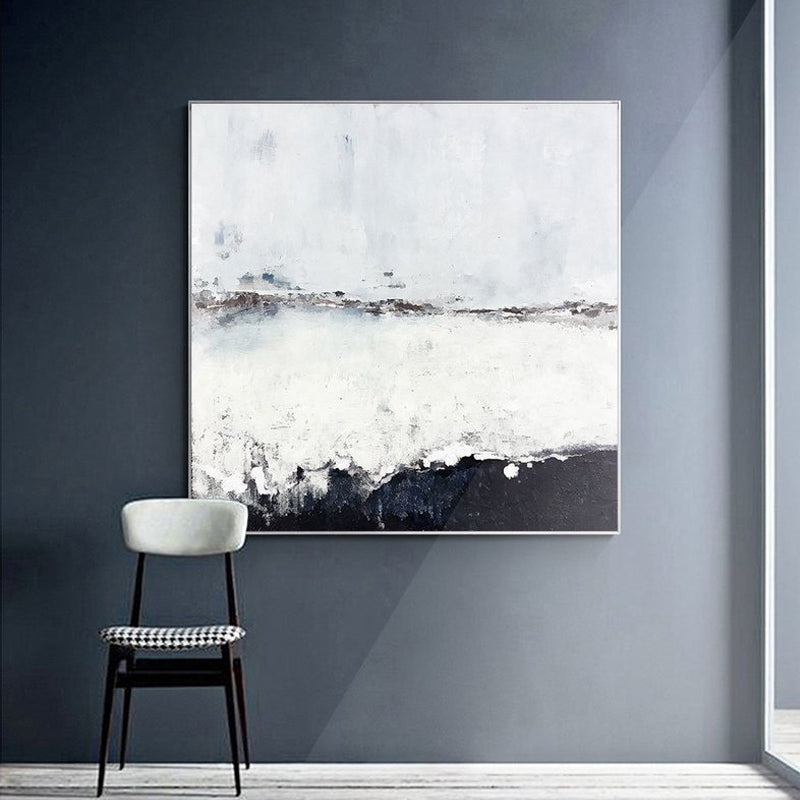 BlackAndWhitehandpainted-OilPaintingAbstractModernLivingRoomSofaBackdropDecorativePaintingPaintings   31in,No Frame