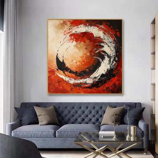 Abstract Handmade Oil Painting Modern Minimalist Home Living Room Decoration Painting,31inx31in,No Frame 3