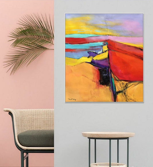 Handmade Oil Painting Abstract Oil Painting Large Wall Art Modern Art Family Wall Decor Abstract Painting Abstract Canvas Art31in,No Frame