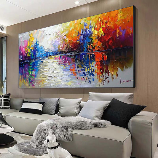 Original creation Landscape Hand painted Oil Painting Canvas Wall Art For Home Living Room Unframed/Rolled #028