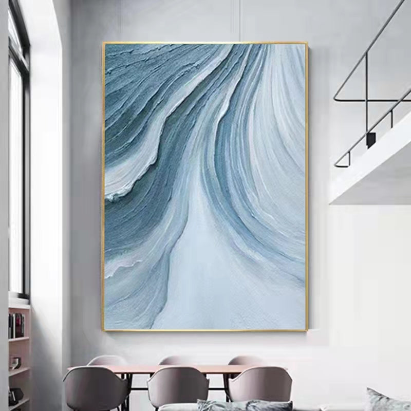July Pure Hand painted Oil Painting Modern Abstract Decorative Thick Texture Vertical Version Large Living Room,31inx47in,No Frame