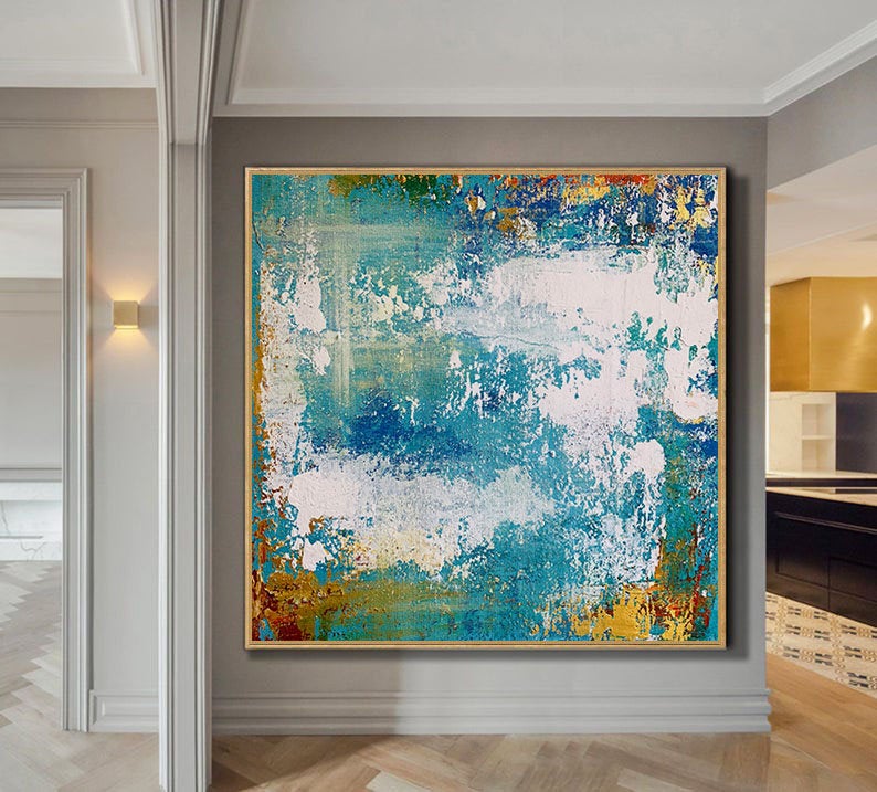 LargeAbstractPaintingModernWallPaintingAbstractPaintingOilHandPaintingOfficeWallArtOriginalAbstract  31in,No Frame