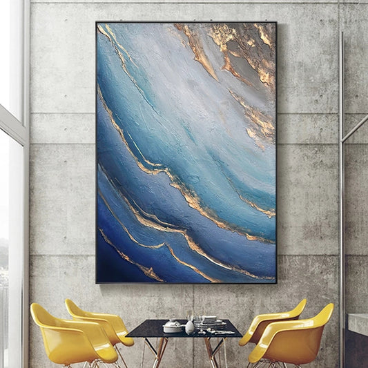 Pure Handmade Abstract Oil Painting Modern Wall Art On Canvas Nordic Mural Living Room Background Picture,31inx47in,No Frame