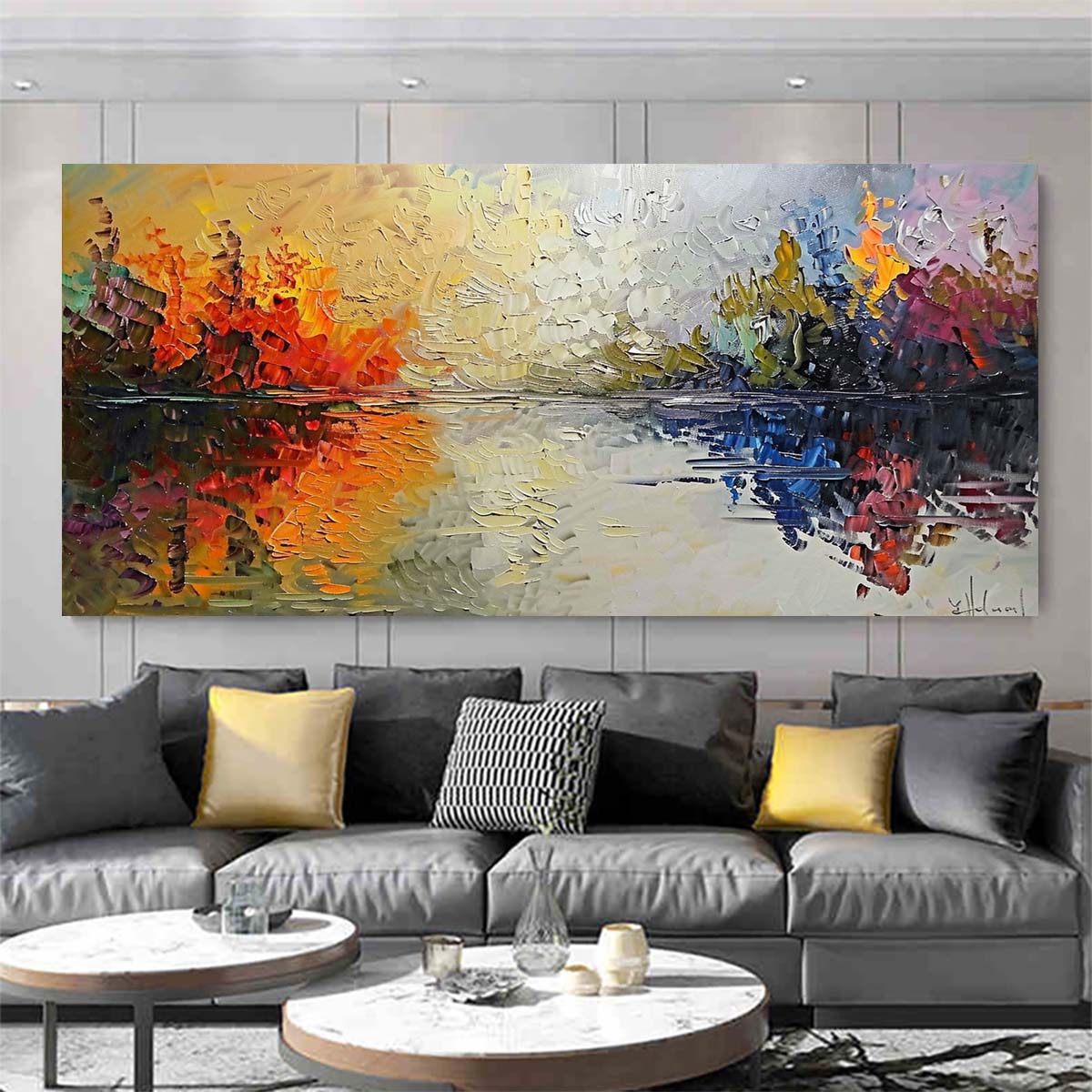 Original creation Landscape Hand painted Oil Painting Canvas Wall Art For Home Living Room Unframed/Rolled #041
