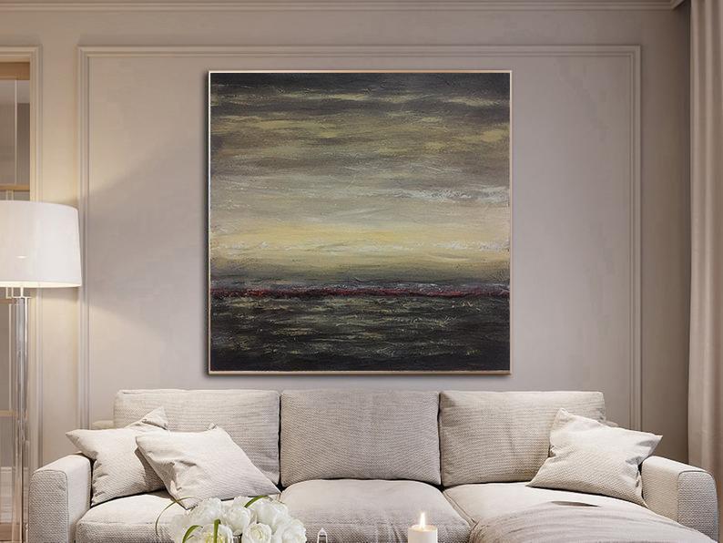 Landscape Abstract Paintings Canvas Painting Oil Artwork Modern Painting Uniqe Abstract Wall Painting Contemporary Art31in,No Frame