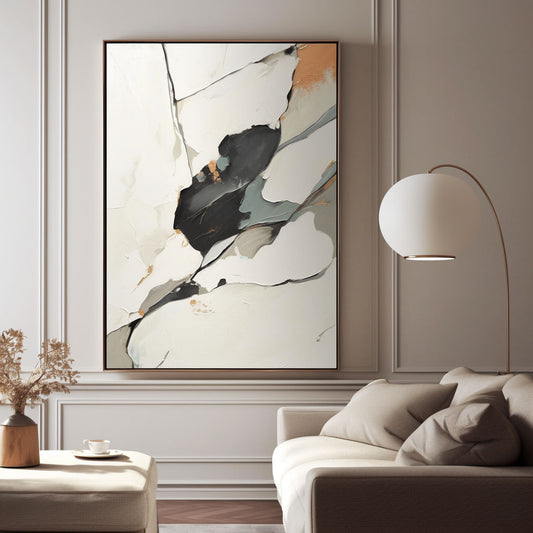 Handpainted Abstract Wall Art Painting Decorative Painting Aisle Corridor Mural Mooring Hanging Painting black 31inx47in,No Frame