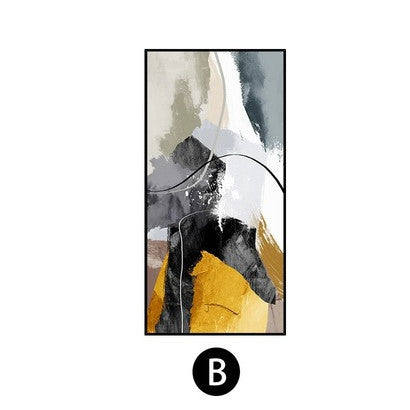 Large Hand painted Abstract Oil Painting Gold Foil Handmade Artworks Wall Art Decoration Modern Home Decor,27inx54in,No Frame