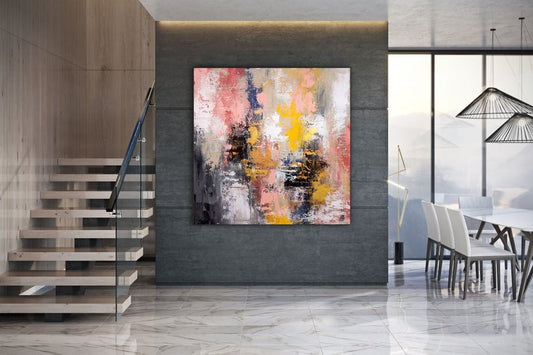 Abstract Wall Art Original Art Art Deco Living Room Wall Art Large Wall Art Modern Painting Extra Large Artwork Abstract Art31in,No Frame