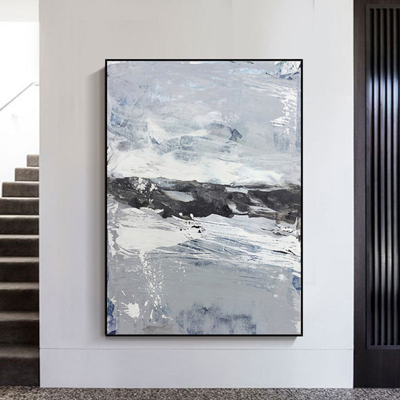Free Shipping Abstract Luxe Nordic Oil Painting On Canvas Handmade Acrylic Artwork Canvas Modern Office Decor,31inx47in,No Frame