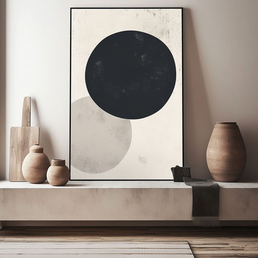 Handpainted Abstract Wall Art Painting Decorative Painting Aisle Corridor Mural Mooring Hanging Paintingwhiteblack1inx47in,No Frame