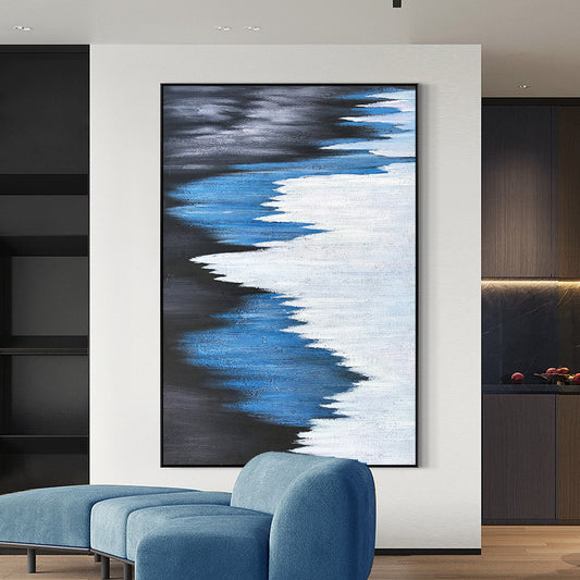 Beautiful Wall Art Abstract Handpainted Oil Painting On Canvas Large Restaurant Decoration Unframed  ,31inx47in,No Frame