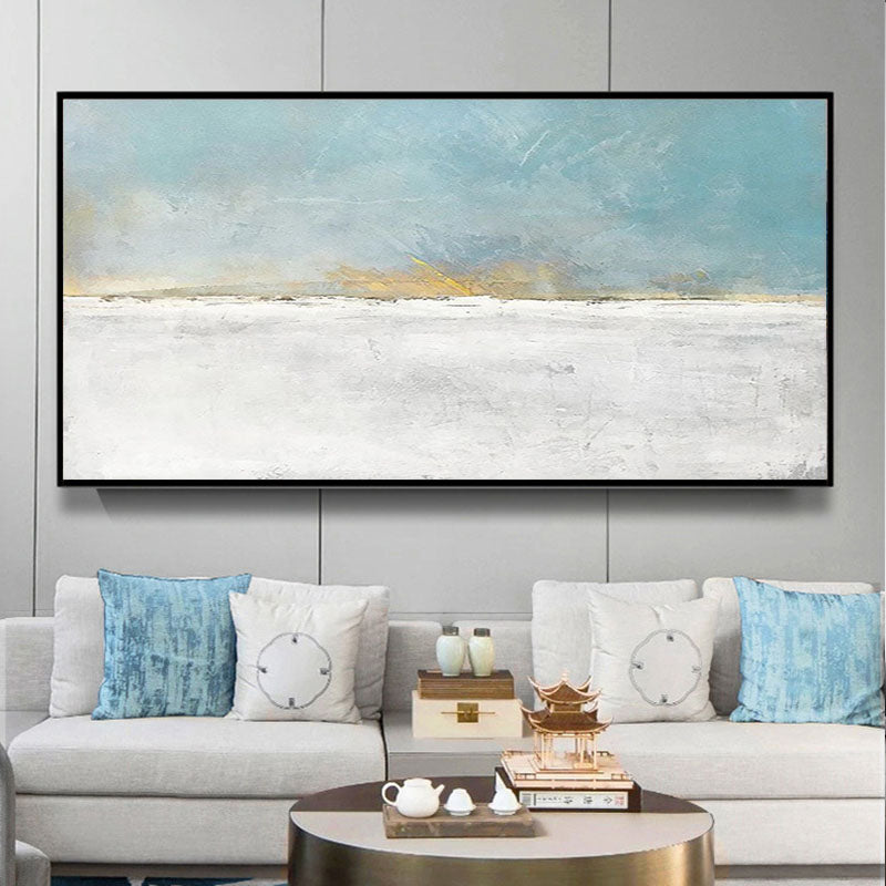 Hand painted oil on canvas original mural for the living room home decoration abstract wall art,27inx54in,No Frame