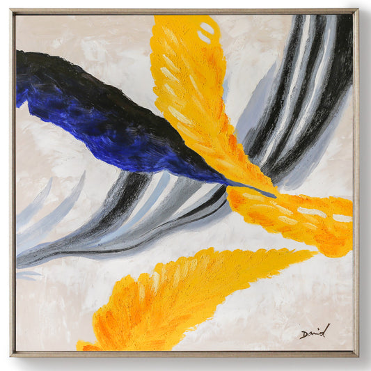 Simple hand-painted Oil Painting Abstract Modern Luxury high-grade Light Entrance Living Room Decorative Painting Mural Painting31in,No Frame