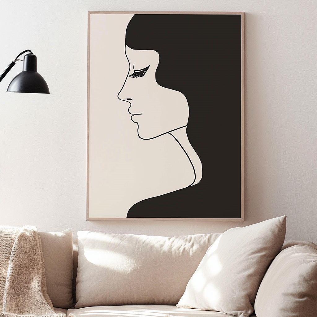 Handpainted Abstract Wall Art Painting Decorative Painting Aisle Corridor Mural Mooring Hanging Painting black 31inx47in,No Frame