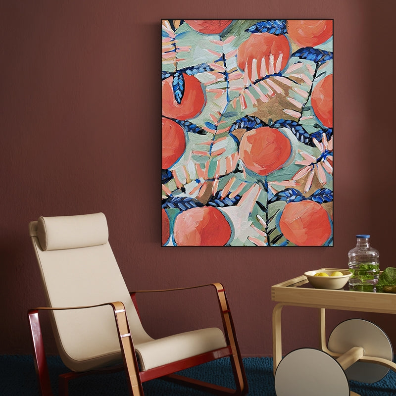 #810Handpainted Oil Painting Nordic Living Room Decoration Painting Abstract Entrance Door Hanging Painting Small Fresh Art,31inx47in,No Frame