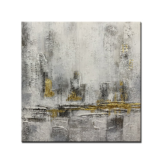 Large Wall Art Abstract Oil Painting Handmade Abstract Canvas Paintings Home Office Wall Decoration Pictures Hand,31inx31in,No Frame