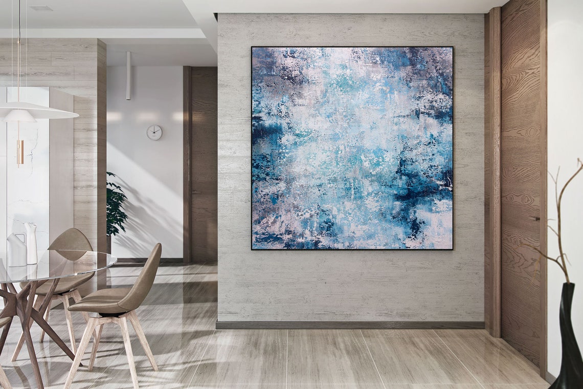 ExtraLargeWallArtPaletteKnifeArtworkOriginalPaintingCanvasModernWallDecorContemporaryAbstractPainting 31in,No Frame