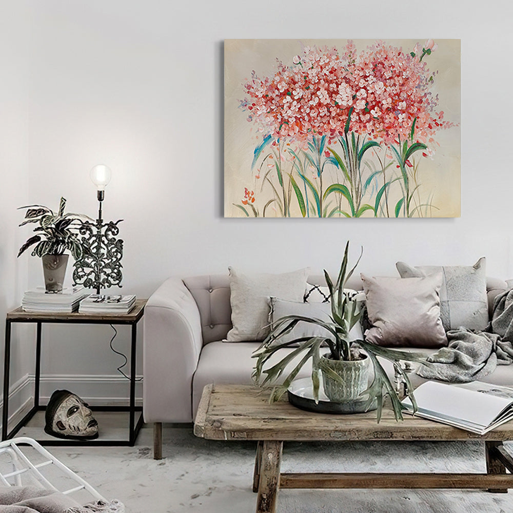Hand Painted Flower Oil Painting On Canvas In Living Room Modern Wall Art Decorative,31inx47in,No Frame